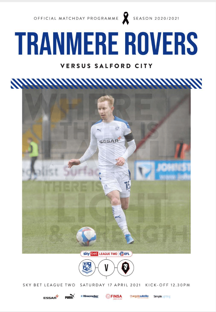 Tranmere Rovers v Salford City match programme